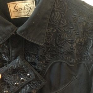 Scully Men’s Western Shirt Black M